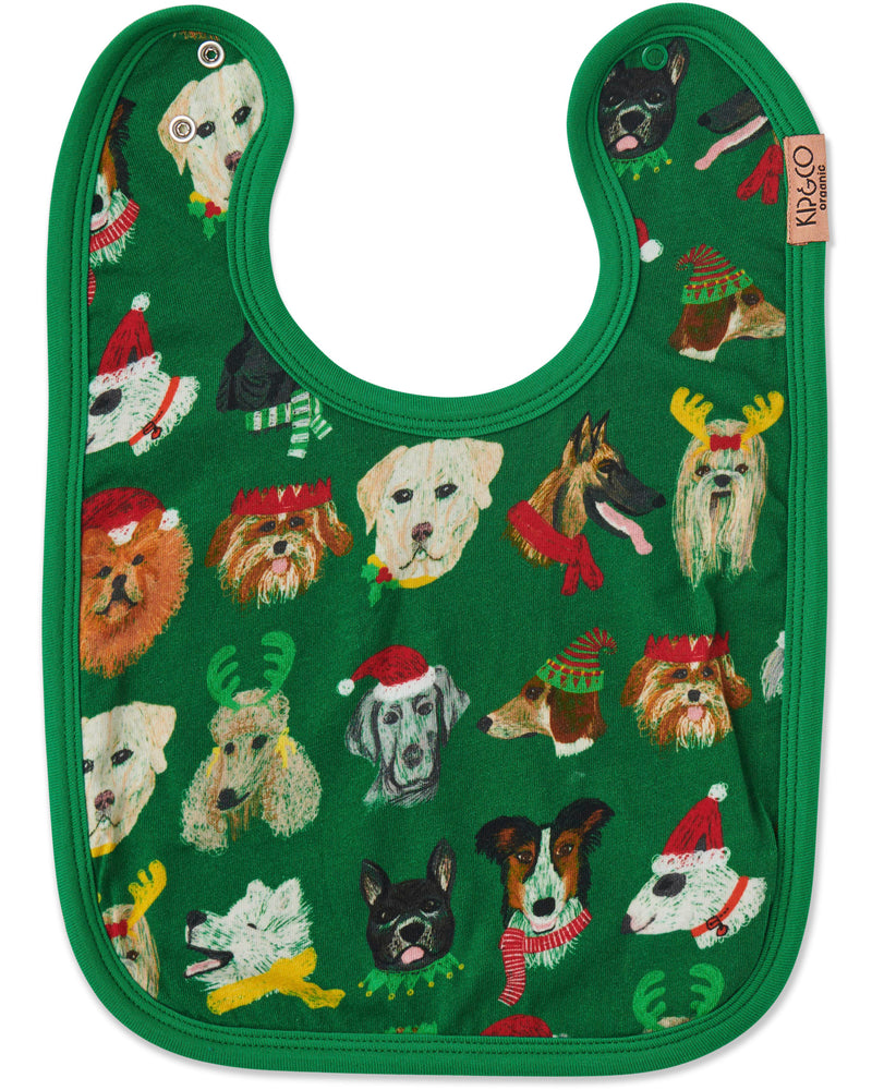 Santa's Little Helper Organic Cotton Bib