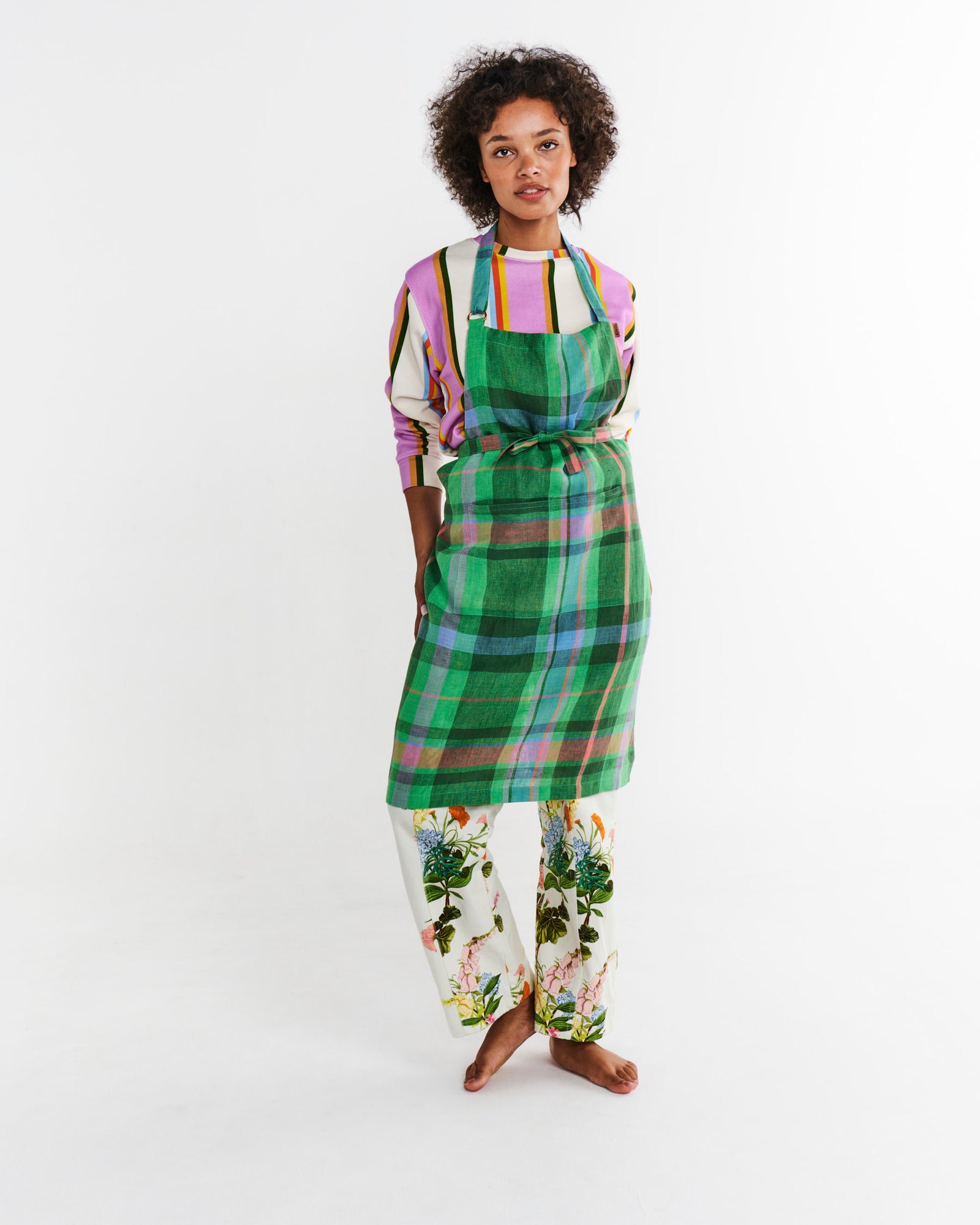 Jewel Of The Nile Tartan Linen Apron – Kip&Co
