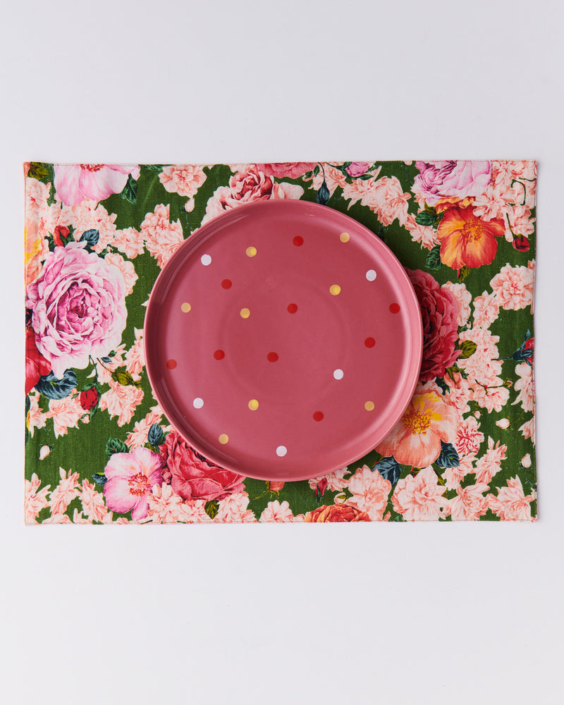 Rose Garden Linen 4P Placemat Set