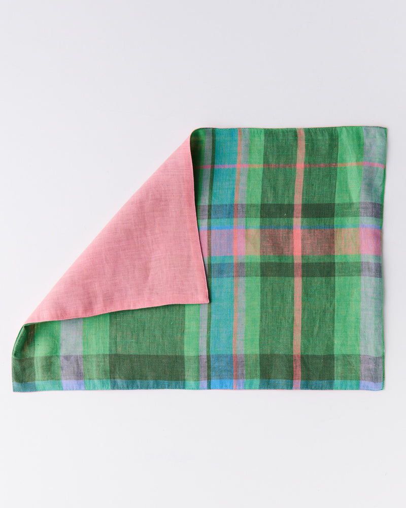 Jewel Of The Nile Tartan Linen 4P Placemat Set