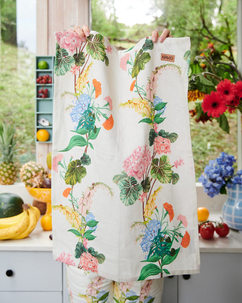 Bouquet Beauty Linen Tea Towel