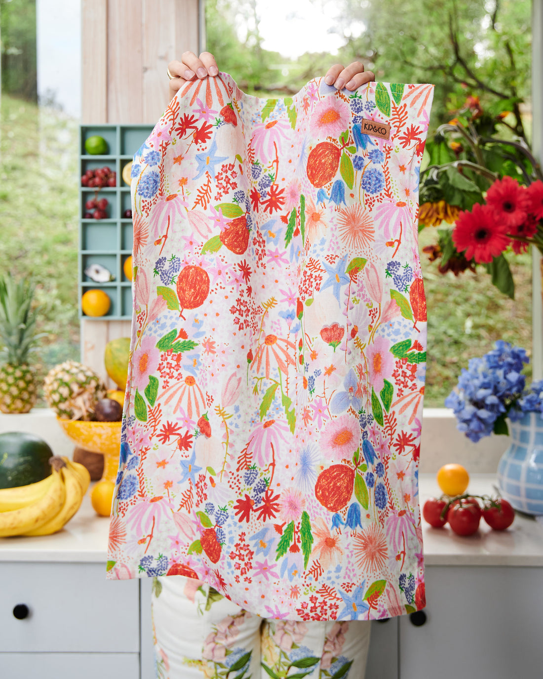 Meandering Meadow Linen Tea Towel