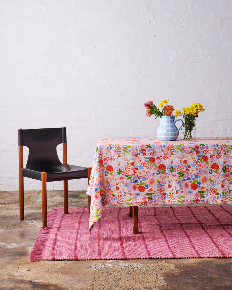 Meandering Meadow Linen Tablecloth