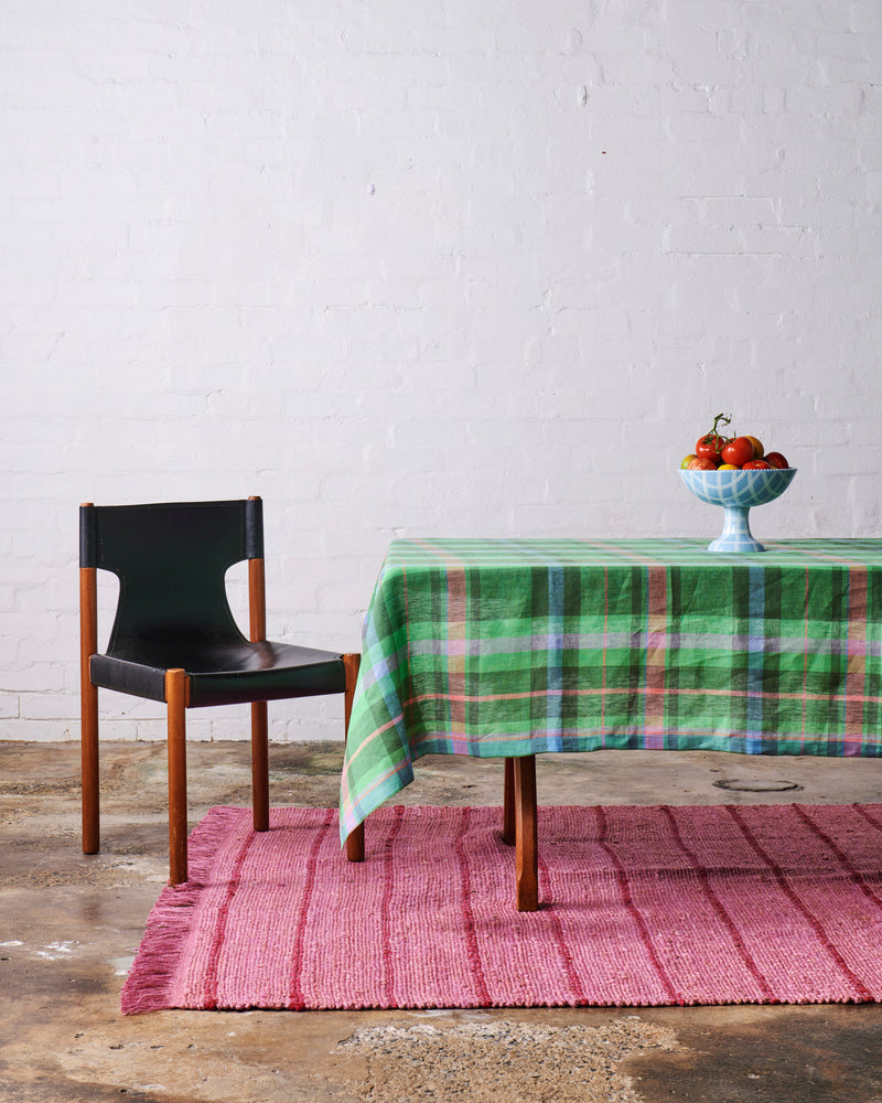 Jewel Of The Nile Tartan Linen Tablecloth