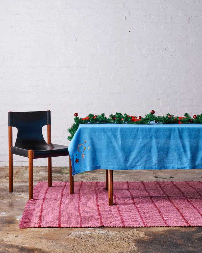 Twinkle Twinkle Embroidered Linen Tablecloth