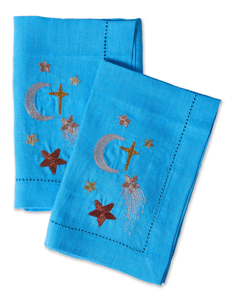 Twinkle Twinkle Embroidered Linen 4P Napkin Set