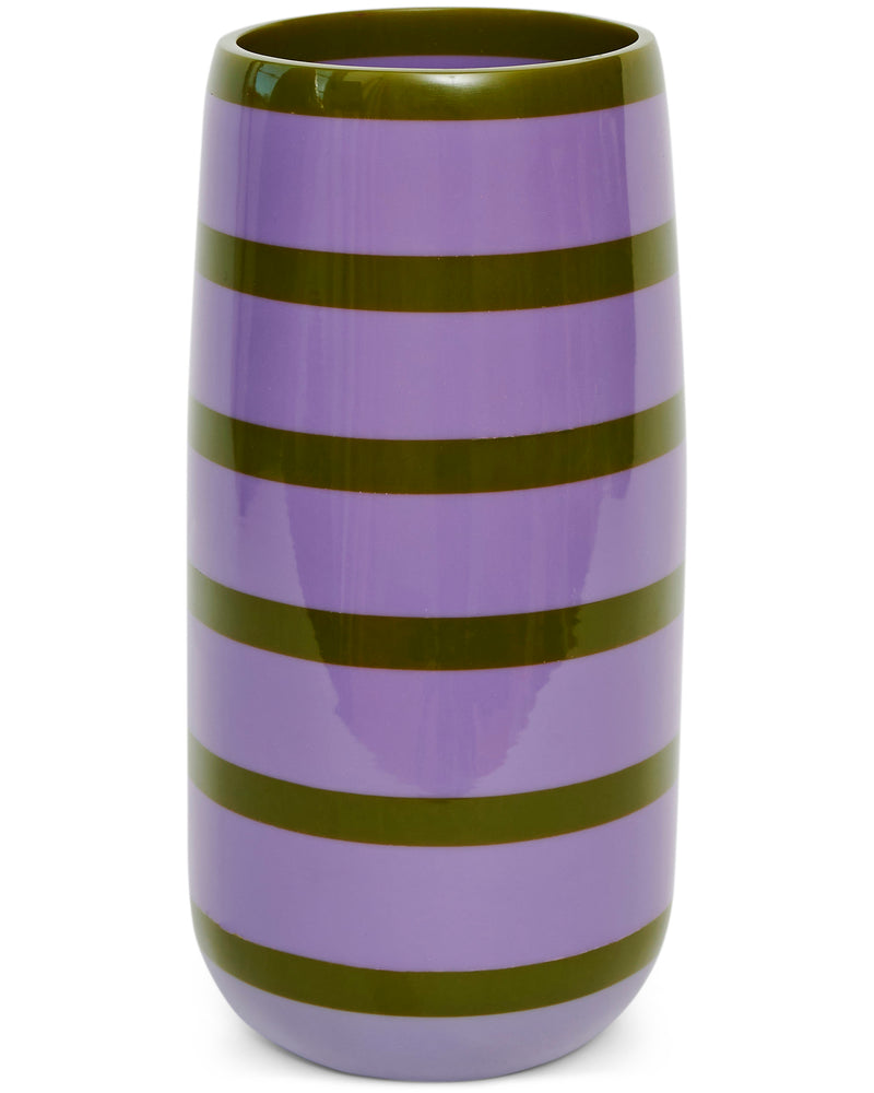 Wisteria Lane Stripe Resin Vase