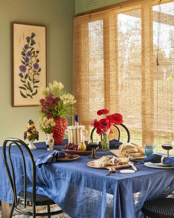 Indigo Linen Tablecloth