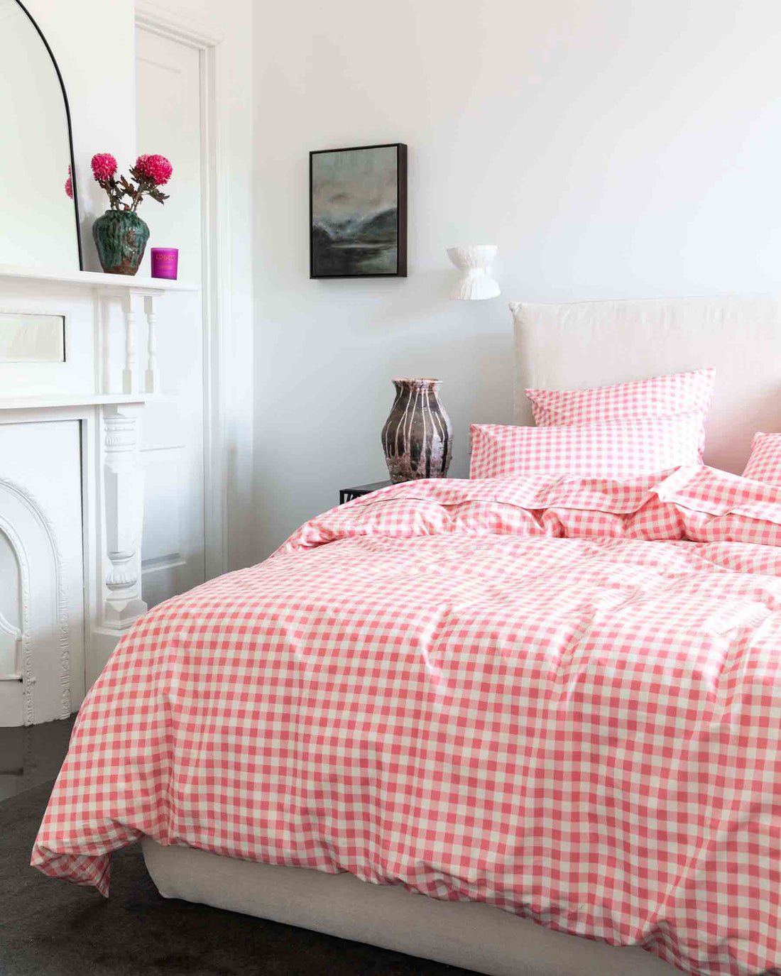 Gingham Candy Organic Cotton European Pillowcases