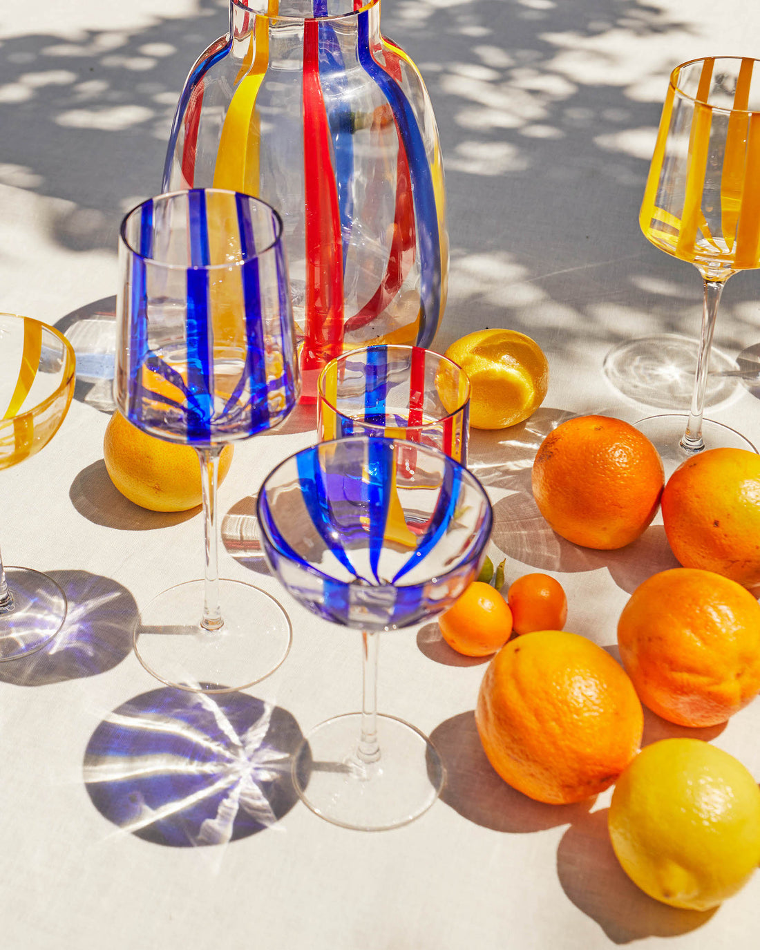 Mykonos Stripe Coupe Glass 2P Set