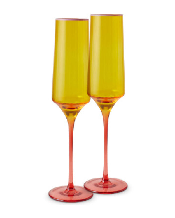 Tropical Punch Champagne Glass 2P Set