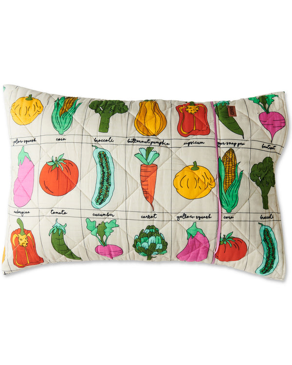 Vegie Box Organic Cotton Quilted Pillowcase