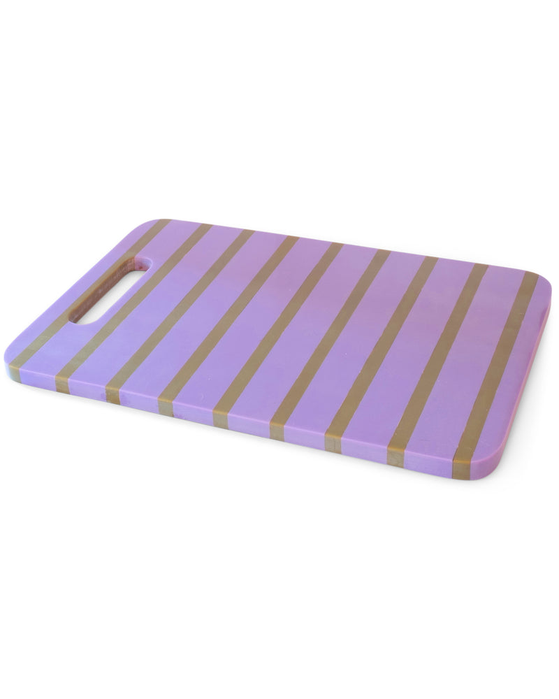 Wisteria Lane Stripe Resin Serving Board