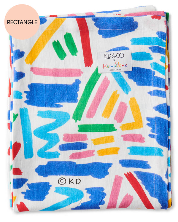 Kip&Co X Ken Done Little Tackers Rectangular Linen Tablecloth