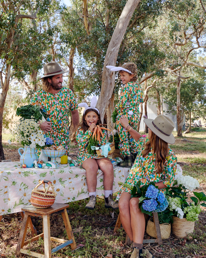 Carrot Joy Men's Organic Cotton Shorts & Tee Pyjama Set