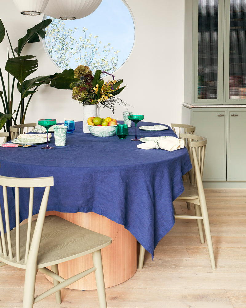 Indigo Linen Tablecloth