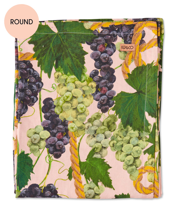 The Vine Round Linen Tablecloth