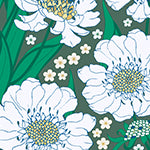 Tumbling Flowers Green Velvet Jewellery Box Small