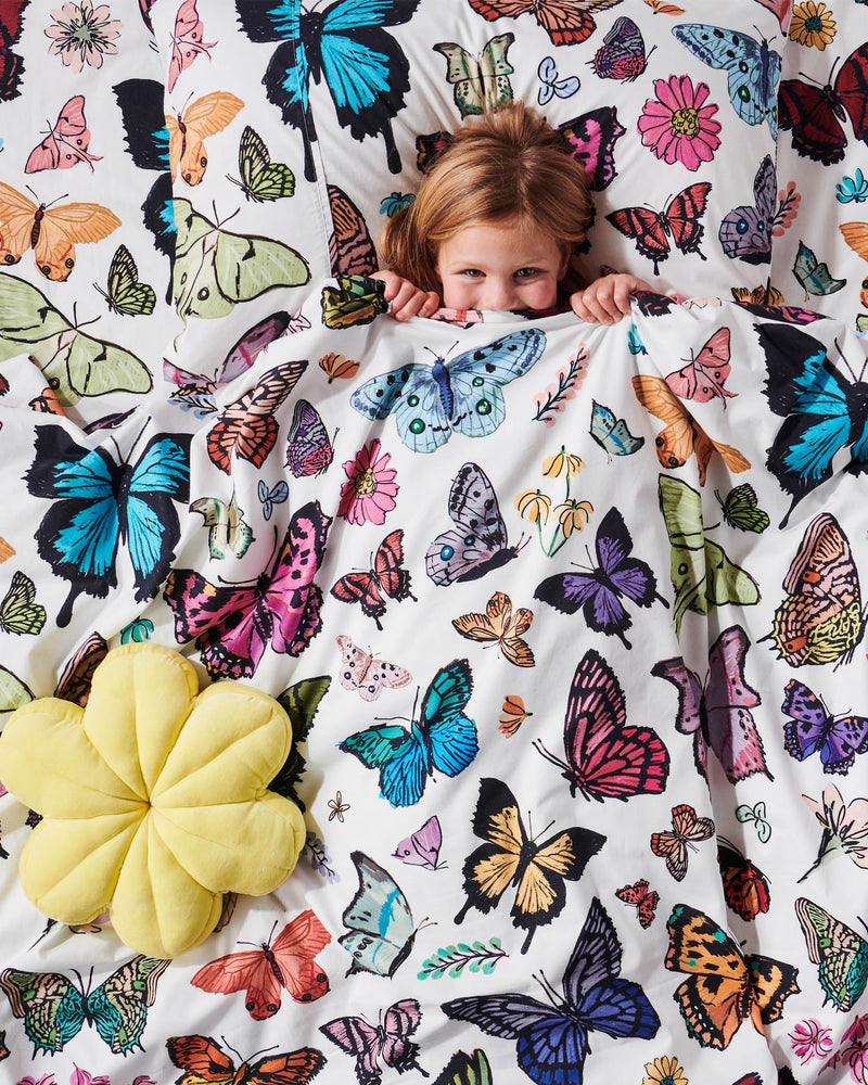 Butterfly Garden Organic Cotton Fitted Sheet