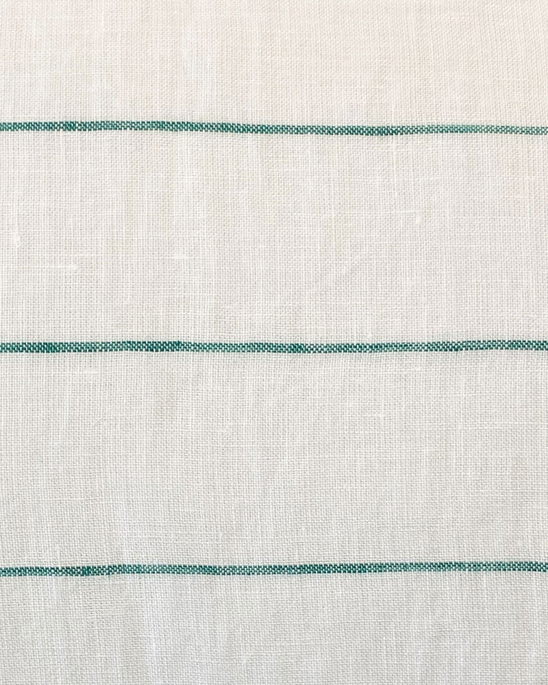 Minty Stripe Linen Fitted Sheet