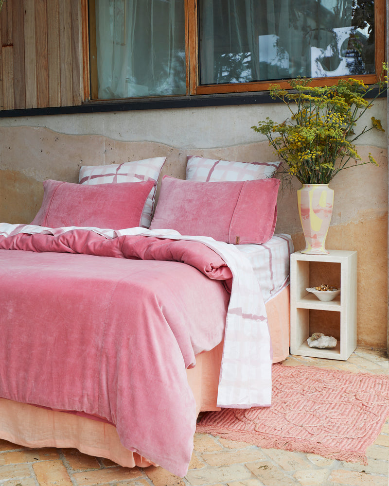 Inky Wink Pink Organic Cotton European Pillowcases