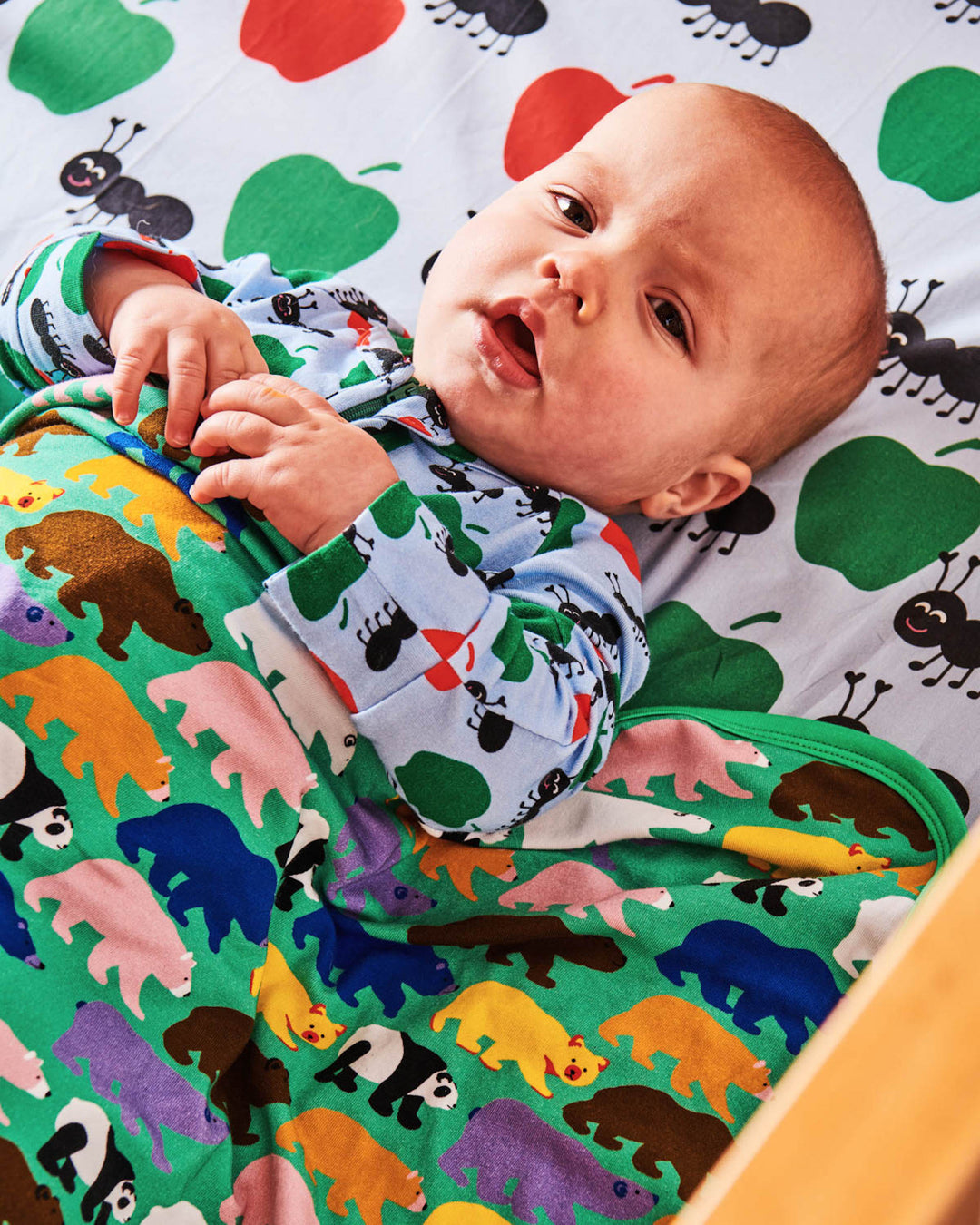 Kip & Co Organic Cotton Snuggle Blanket - Farm Friends