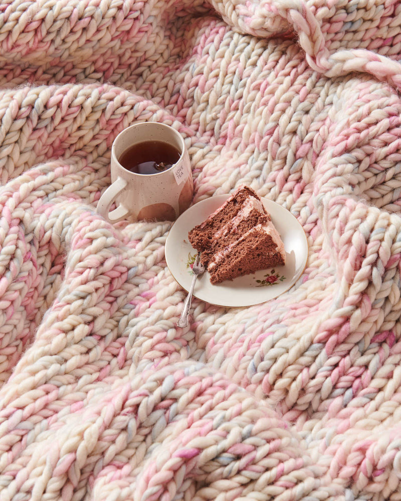Coral Sea Chunky Knit Blanket
