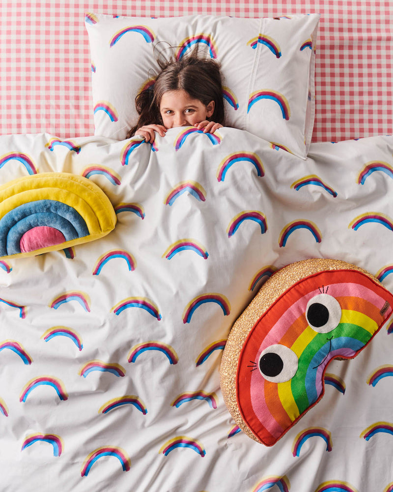 Rainbow Love Organic Cotton Pillowcase