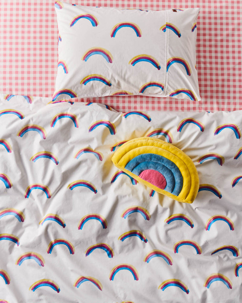 Dreamer Velvet Rainbow Cushion