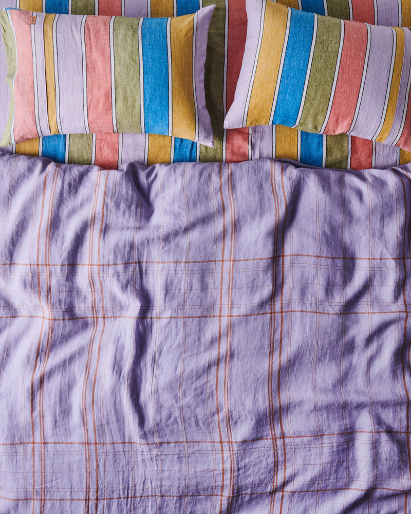 Majorca Stripe Woven Linen Pillowcases