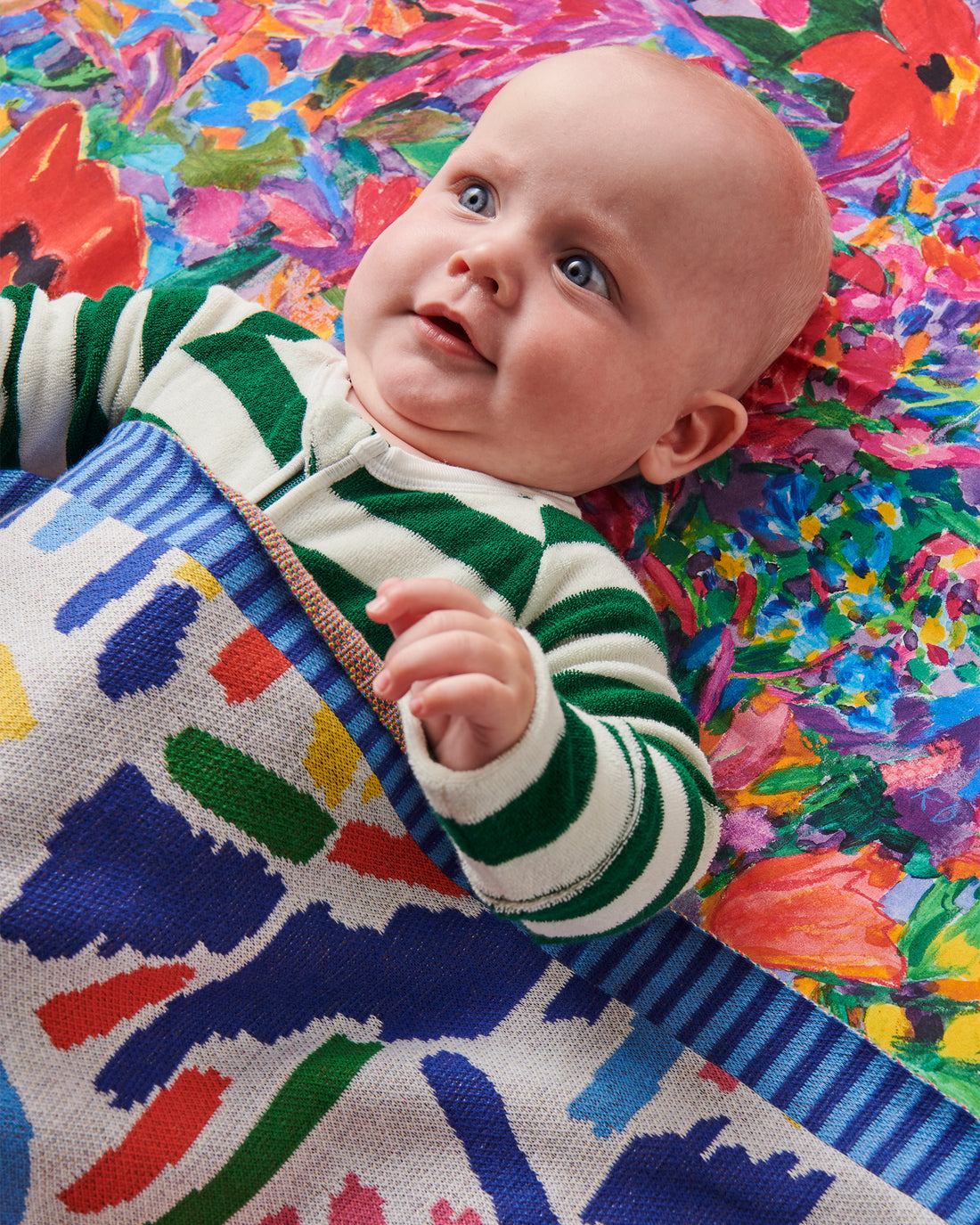 Kip&Co X Ken Done Little Tackers Knitted Cotton Baby Blanket