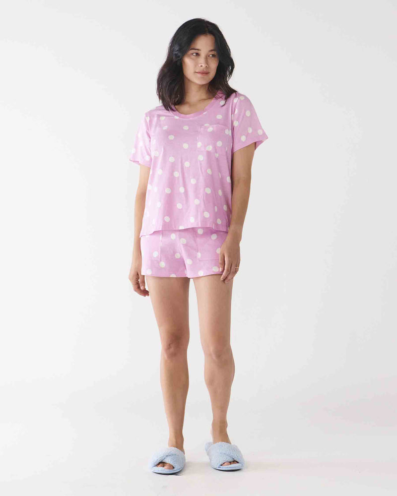Spots Lilac Pyjama Shorts