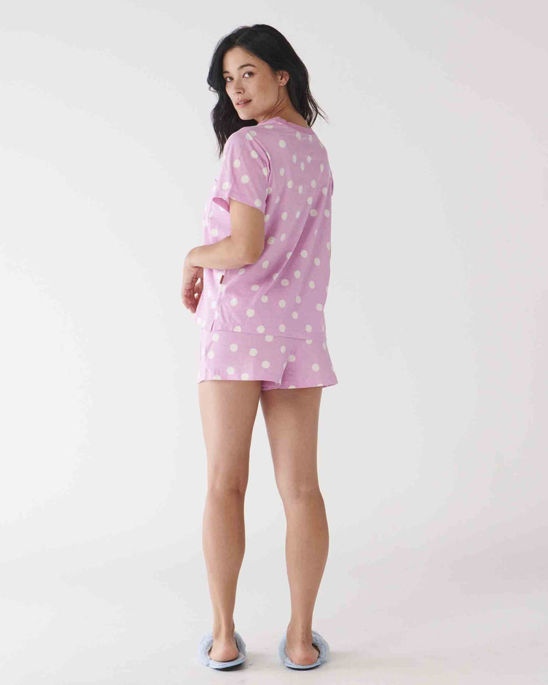 Spots Lilac Pyjama Shorts