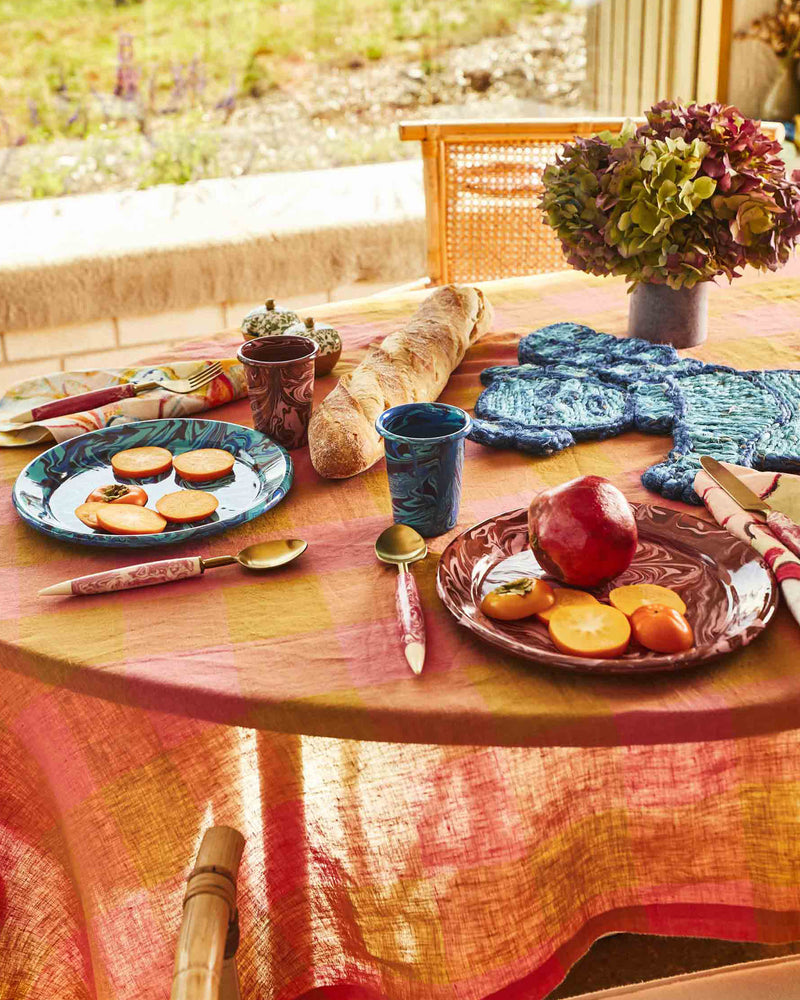 Toasted Marshmallow Linen Tablecloth