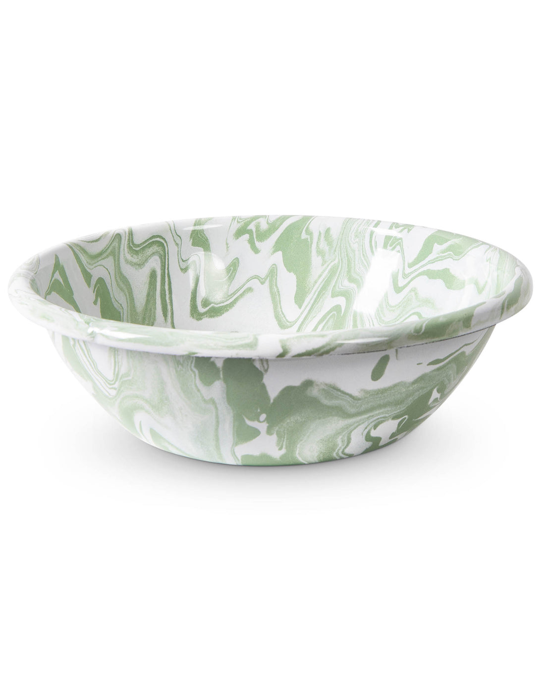 Green Marble Enamel Salad Bowl