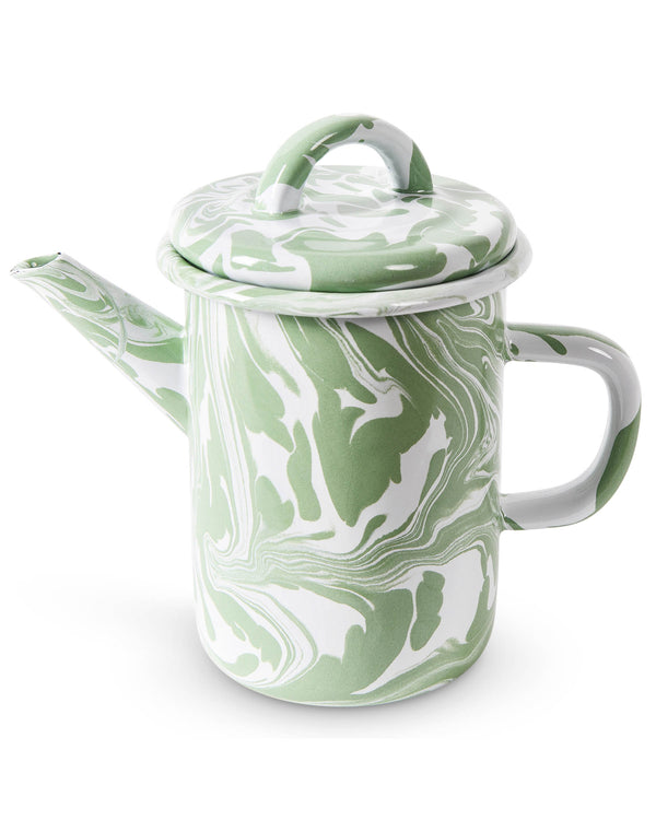 Green Marble Enamel Teapot