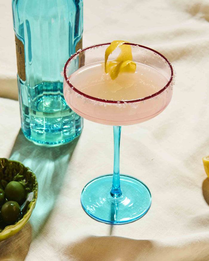 Rose With A Twist Margarita Glass 2P Set