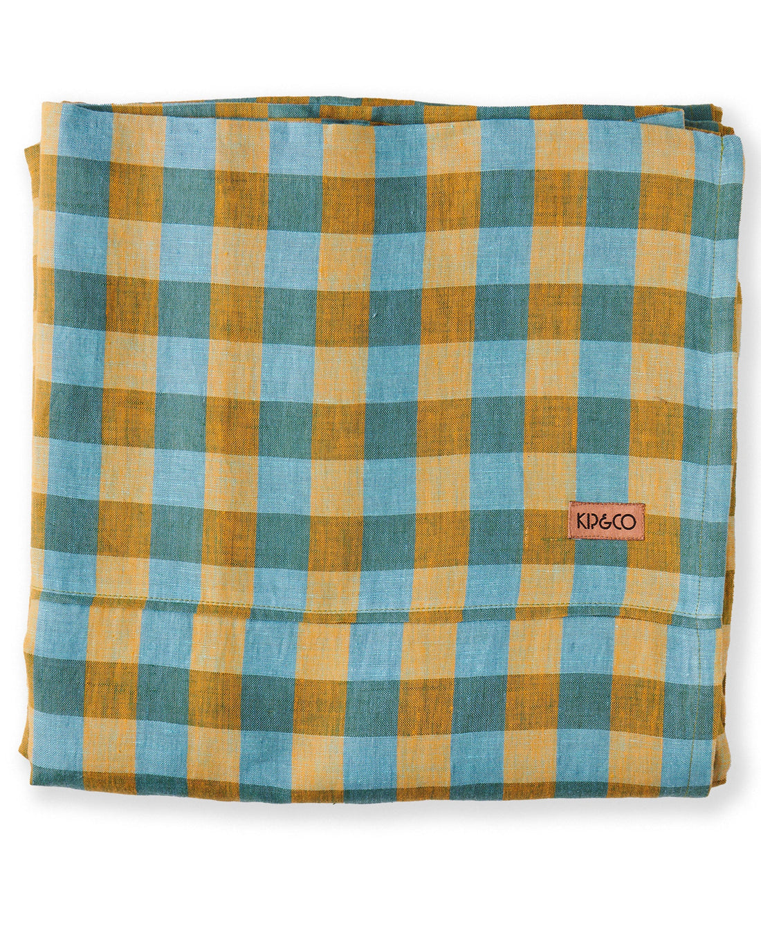 Marigold Tartan Linen Flat Sheet (US)