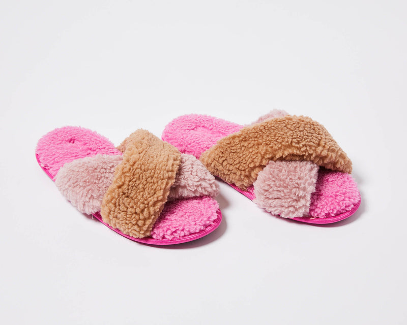 Roses and Chocolate Boucle Adult Slippers