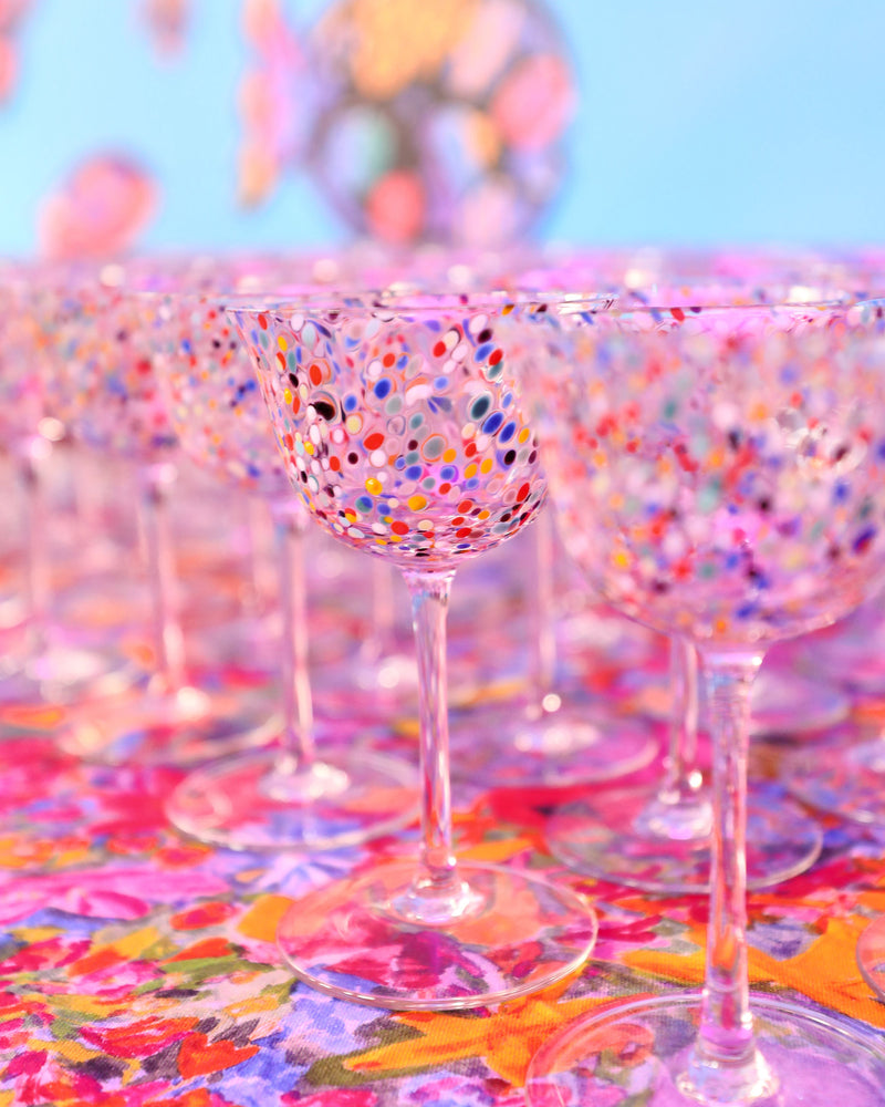 Party Speckle Coupe Glass 2P Set