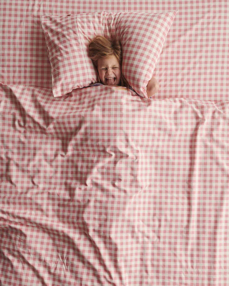 Gingham Candy Organic Cotton Fitted Sheet
