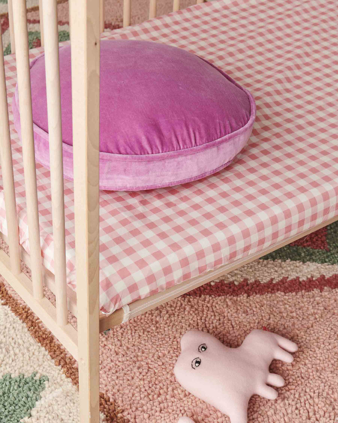 Gingham Candy Organic Cotton Baby Fitted Sheet