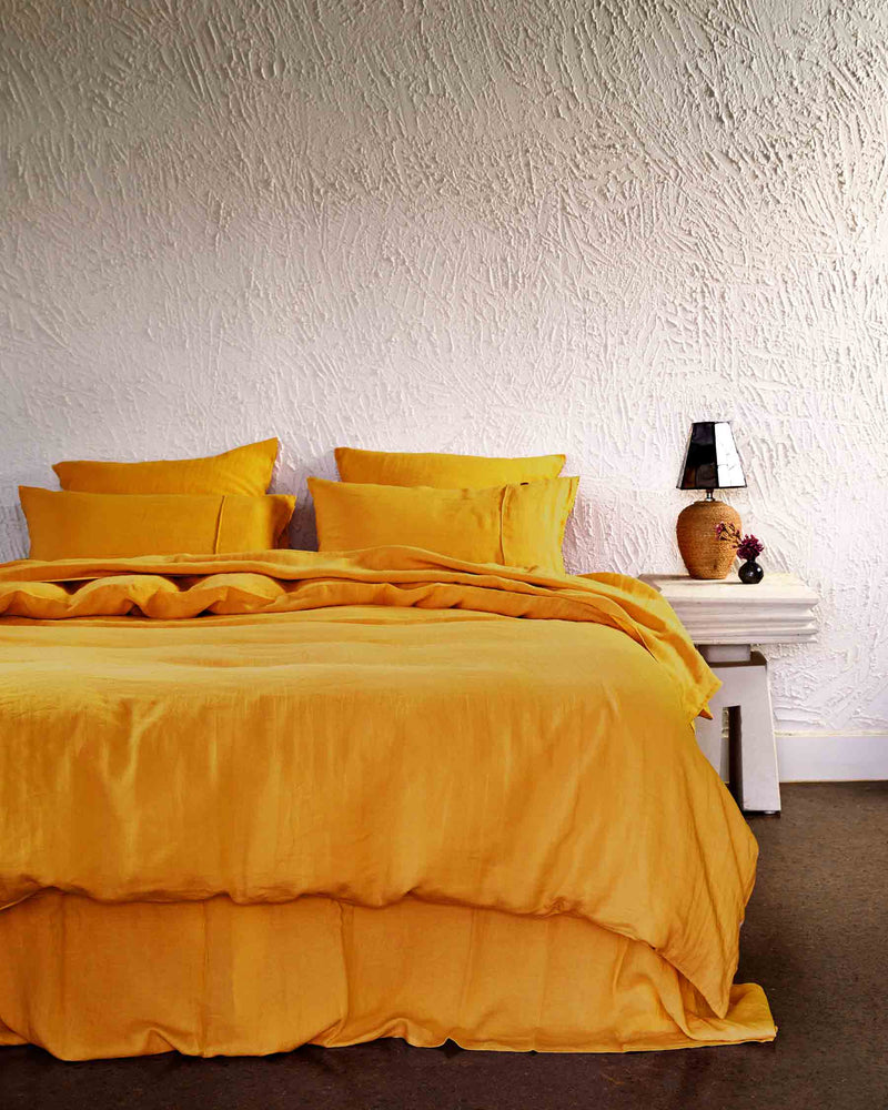 Mustard Linen Pillowcases
