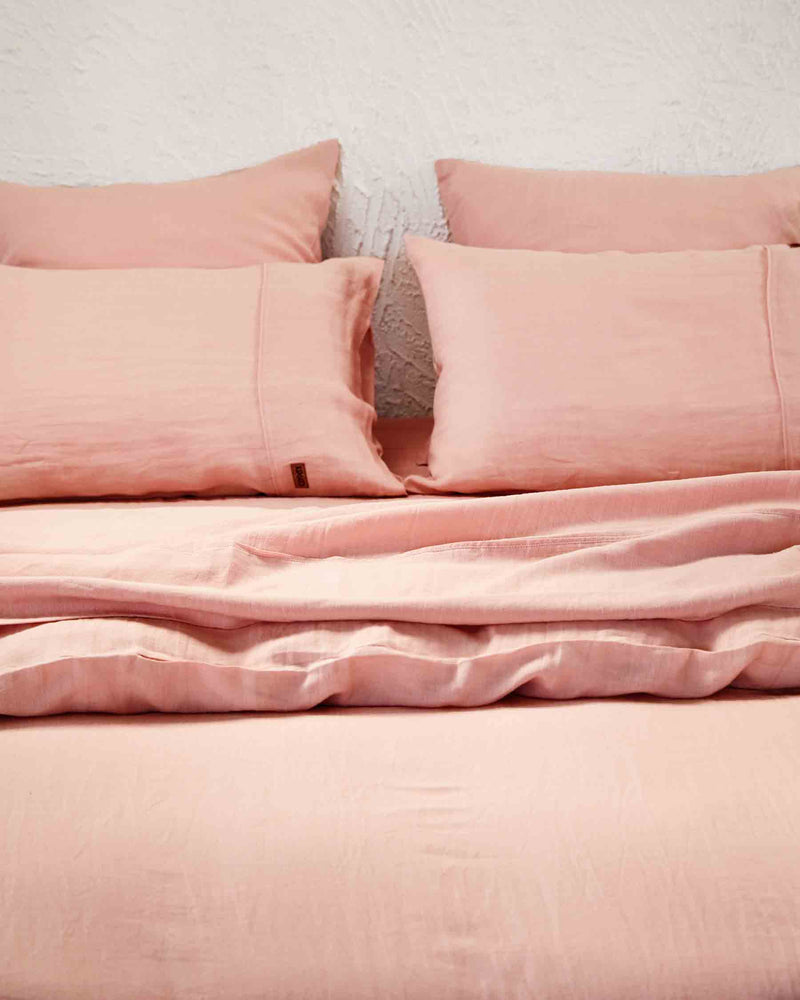 Rose Linen Pillowcases