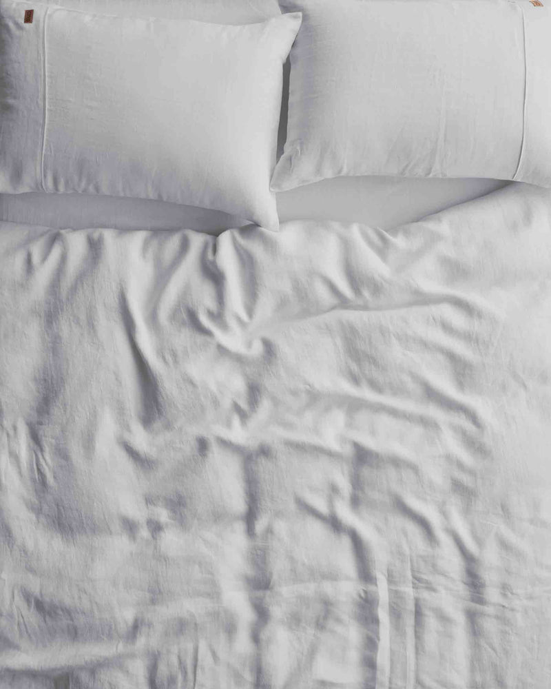 Soft Grey Linen Flat Sheet (US)