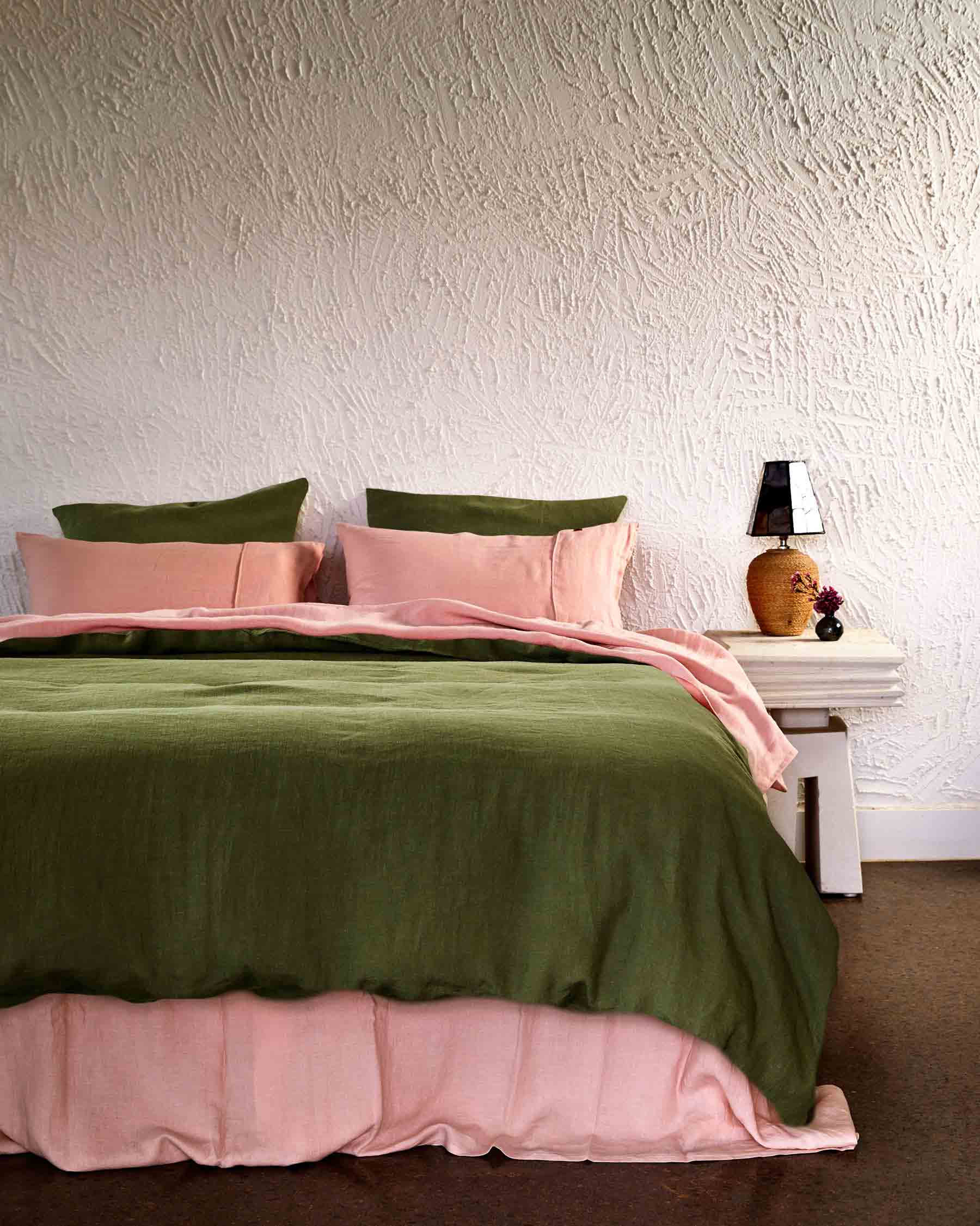 Olive Linen Quilt Cover Kip&Co