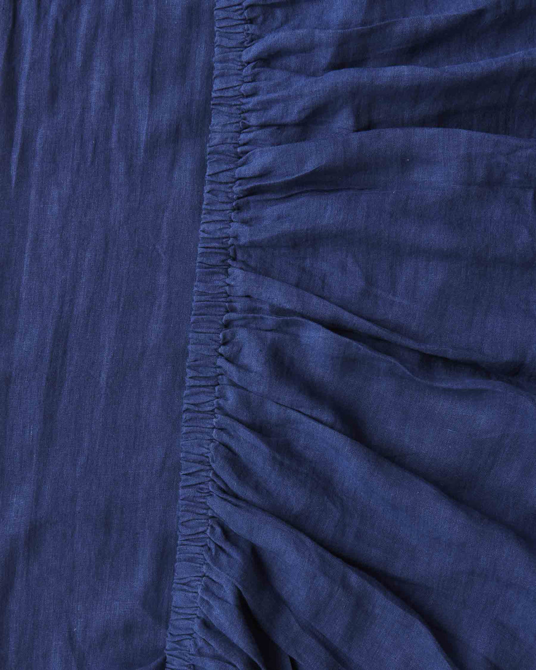 Indigo Linen Fitted Sheet