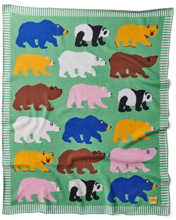 Can't Bear It Cotton Knitted Blanket