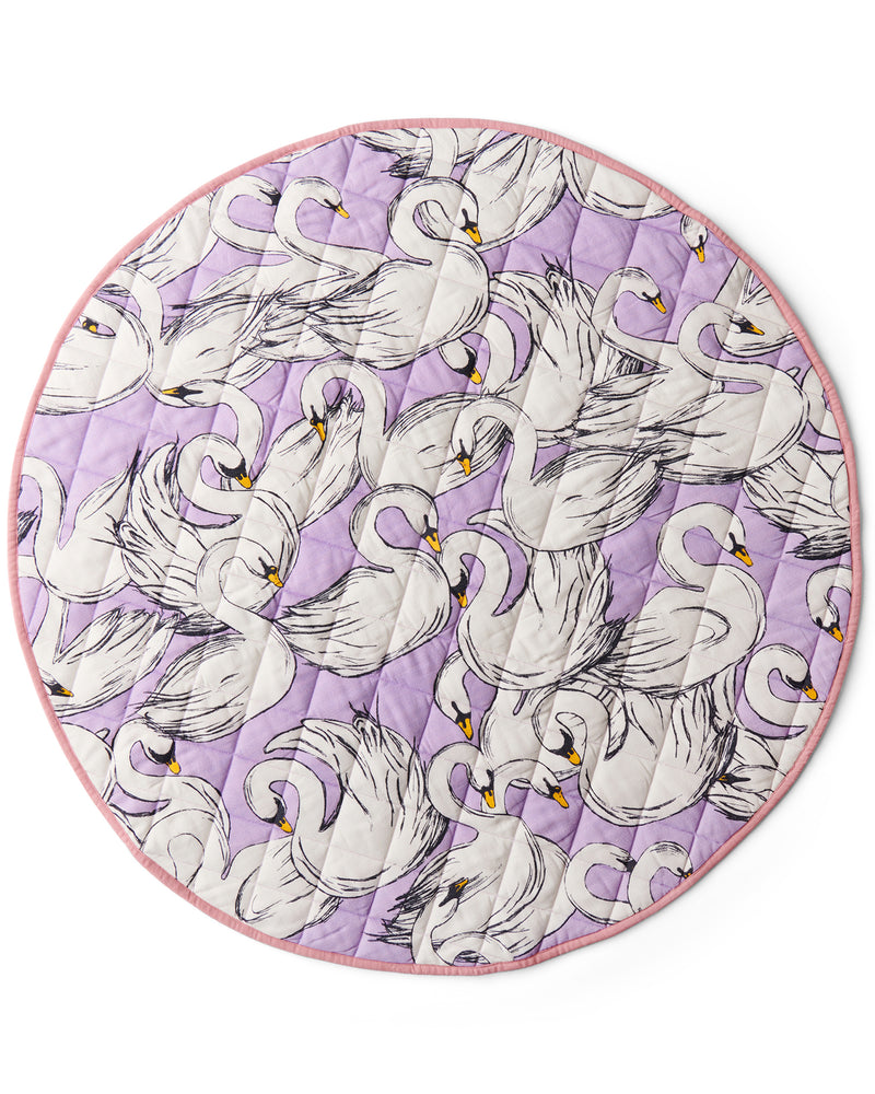 Swan Lake Organic Cotton Quilted Baby Play Mat