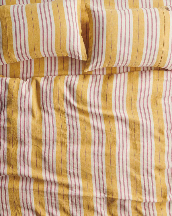 Sweet Stripe Woven Linen Quilt Cover